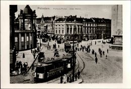 ! Moderne Reproduktion Ansichtskarte, Potsdam, Straßenbahn, Tram, Alter Markt - Strassenbahnen