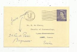 JC  , Entier Postal , QUEBEC ,MONTREAL , 1963 , Allan Memorial Institute - 1953-.... Regering Van Elizabeth II