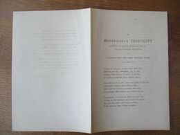 3 DECEMBRE 1883 CHARLES DUBOIS A MONSEIGNEUR TROUILLET A L'OCCASION DE SES NOCES D'OR - Auteurs Français