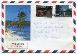 RC 18497 POLYNESIE 1989 LETTRE VAITAPE BORA BORA ILES SOUS LE VENT POUR LA FRANCE - TB - Storia Postale