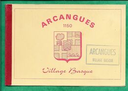 Pochette Vide De Cartes Postales Arcangues (64) 1150 Village Basque Avec Texte Au Verso 2scans - Unclassified