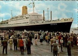 ! Ansichtskarte TS Bremen, Norddeutscher Lloyd, Dampfer, Cruise Ship, Schiff - Paquebote