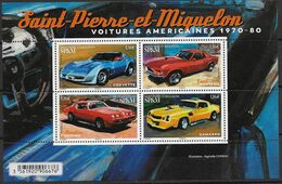 2020 SPM  N° BF  Nf** MNH . Voitures Américaines 1970-80 - Blocs-feuillets