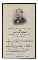 JEAN MARIE RUIVET DECEDE EN 1942 A 46 ANS - AVIS DE DECES - Overlijden