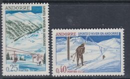 Andorre Français N° 175 / 76 XX  Sports  D' Hiver En Andorre, Les 2 Valeurs  Sans Charnière, TB - Années Complètes