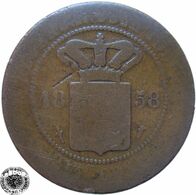 LaZooRo: Dutch East Indies 2 1/2 Cents 1858 G - Indes Néerlandaises