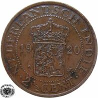 LaZooRo: Dutch East Indies 2 1/2 Cents 1920 XF - Indes Néerlandaises