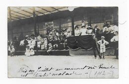 1912 TRIBUNE PUBLICITE THEATRE DE LA NATURE CASINO DU PARC LA VEUVE JOYEUSE - CARTE PHOTO - Demonstrations