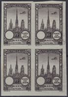 F-EX18843 FRANCE CINDERELLA 1922 ROUEN AVIATION MEETING BLOCK 4 IMPERF. - Luchtvaart