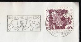 Switzerland Basel 1981 / Basel Und Sein ZOO / Rhinoceros, Rhino / Machine Stamp - Rhinoceros