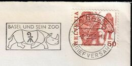 Switzerland Basel 1985 / Basel Und Sein ZOO / Rhinoceros, Rhino / Machine Stamp - Rhinoceros