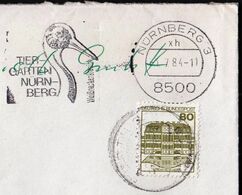Germany Nurnberg 1984 / Tiergarten Nürnberg, ZOO, Common Ostrich / Machine Stamp - Ostriches