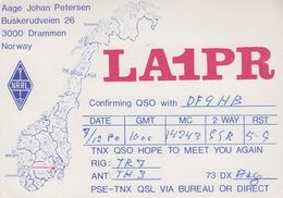 1980. NORGE. Radio-card LA1PR. () - JF365631 - Other & Unclassified