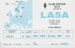 1997. NORGE. Radio-card CLUB STATION ALTA. () - JF365635 - Altri & Non Classificati