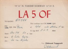 1956. NORGE. Radio-card VARDØ NORWAY. () - JF365643 - Andere & Zonder Classificatie