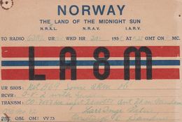 1938. NORGE. Radio-card NORWAY THE LAND OF THE MIDNIGHT SUN. Very Early Radio Card. () - JF365650 - Andere & Zonder Classificatie
