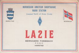 1956. NORGE. Radio-card NORWEGIAN AMATEUR SHORTWAWE RADIO STATION LOCATED NORTH OF AR... () - JF365660 - Other & Unclassified