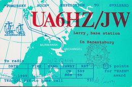 1989. SVALBARD. Radio-card. POMORSKY KOCH EXPEDITION TO SVALBARD. LARRY BASE STATION ... () - JF365664 - Other & Unclassified