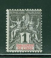 French India / Établissements Français De L'Inde; Scott # 1; Usagé (3545) - Used Stamps