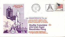 1981 USA  Space Shuttle Columbia (OV-102) Flight Readiness Firing  Commemorative Cover B - Noord-Amerika