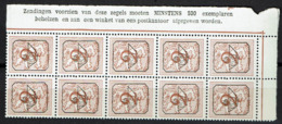 PRE 780  **  Bloc 10  Cdf  Insc. Marginales Neerl. - Typografisch 1967-85 (Leeuw Met Banderole)