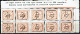 PRE 782  **  Bloc 10  Cdf  Insc. Marginales Neerl. - Typo Precancels 1967-85 (New Numerals)