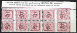 PRE 784  **  Bloc 10  Cdf  Insc. Marginales Neerl. - Sobreimpresos 1967-85 (Leon Et Banderola)