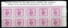 PRE 788  **  Bloc 10  Cdf  Insc. Marginales Neerl. - Typos 1967-85 (Lion Et Banderole)