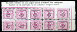 PRE 788  **  Bloc 10  Cdf  Insc. Marginales Neerl. - Typos 1967-85 (Löwe Und Banderole)