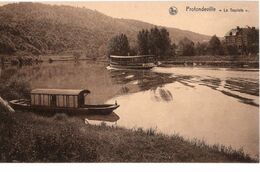 CPA NELS - Profondeville - La Meuse - Le Bateau De Tourisme - Barque De Pêcheur Sur La Meuse. - Profondeville