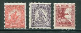 HONGRIE- Y&T N°159 à 161- Neufs Avec Charnière * - Unused Stamps