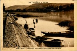 Neuville * Les Bords De La Saône Pendant La Belle Saison * Pêche à La Ligne - Neuville Sur Saone