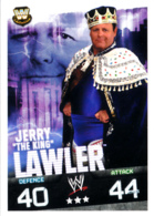 Wrestling, Catch : JERRY LAWLER (W, LEGENDS,2008), Topps, Slam, Attax, Evolution, Trading Card Game, 2 Scans, TBE - Tarjetas