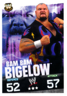 Wrestling, Catch : BAM BAM BIGELOW (W, LEGENDS,2008), Topps, Slam, Attax, Evolution, Trading Card Game, 2 Scans, TBE - Tarjetas