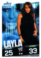 Wrestling, Catch : LAYLA (SMACK DOWN, 2008), Topps, Slam, Attax, Evolution, Trading Card Game, 2 Scans, TBE - Trading-Karten