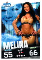 Wrestling, Catch : MELINA (SMACK DOWN, 2008), Topps, Slam, Attax, Evolution, Trading Card Game, 2 Scans, TBE - Trading Cards