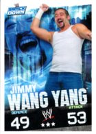 Wrestling, Catch : JIMMY WANG YANG (SMACK DOWN, 2008), Topps, Slam, Attax, Evolution, Trading Card Game, 2 Scans, TBE - Trading-Karten