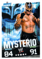 Wrestling, Catch : REY MYSTERIO (SMACK DOWN, 2008), Topps, Slam, Attax, Evolution, Trading Card Game, 2 Scans, TBE - Trading-Karten