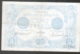 Billet De 5F Bleu De Mai 1916 - 5 F 1912-1917 ''Bleu''