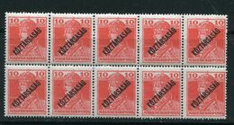 HONGRIE- Y&T N°211 En Bloc De 10- Neufs Sans Charnière ** - Unused Stamps