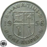 LaZooRo: Mauritius 1 Rupee 1956 VF / XF - Maurice