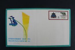 CHINE 1987 LETTRE PRE-AFFRANCHIE COMMERATIVE OLYMPHILEX 1987  29/08/87-0909/87  à ROME.. - Altri & Non Classificati