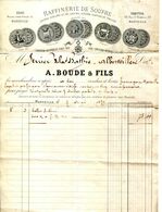 13.MARSEILLE.RAFFINERIE DE SOUFFRE.A.BOUDE & FILS 6 RUE DE L'ABBE FERAUD (P.J.) - Droguerie & Parfumerie