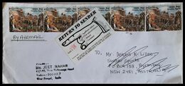 137. INDIA USED AIRMAIL COVER WITH STAMP ADDRESSED AS RETURN TO SENDER. - Covers