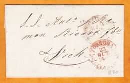 1849 - Lettre Pliée Avec Correspondance En Espagnol De Tortosa Vers Vich Vic, Catalogne Catalunya - ...-1850 Prefilatelia