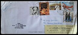 137. INDIA USED AIRMAIL COVER WITH STAMP ADDRESSED REDIRECTED AS RETURN TO SENDER. - Buste
