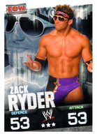 Wrestling, Catch : ZACK RYDER (ECW, 2008), Topps, Slam, Attax, Evolution, Trading Card Game, 2 Scans, TBE - Tarjetas