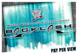 Wrestling, Catch : BACKLASH (PAY PER VIEW, 2008) Topps, Slam, Attax, Evolution, Trading Card Game, 2 Scans TBE - Tarjetas