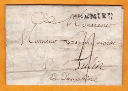 1769 - Marque Postale CREMIEU - 4 X 32 Mm - Sur LAC De 2 Pages Vers TULIN Tullins, Isère - 1701-1800: Voorlopers XVIII