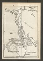 CARTE PLAN 1960 ALLEMAGNE TRIBERG TENNISPLATZE HOTEL STADTWEIHER - KARTE 1960 DEUTSCHLAND TRIBERG - Topographical Maps